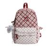 Schoolbag Korean Version Ins Fashion Polka Dot Backpack Women's Lace Sweet High-value Schoolbag Student Leisure Travel Backpack