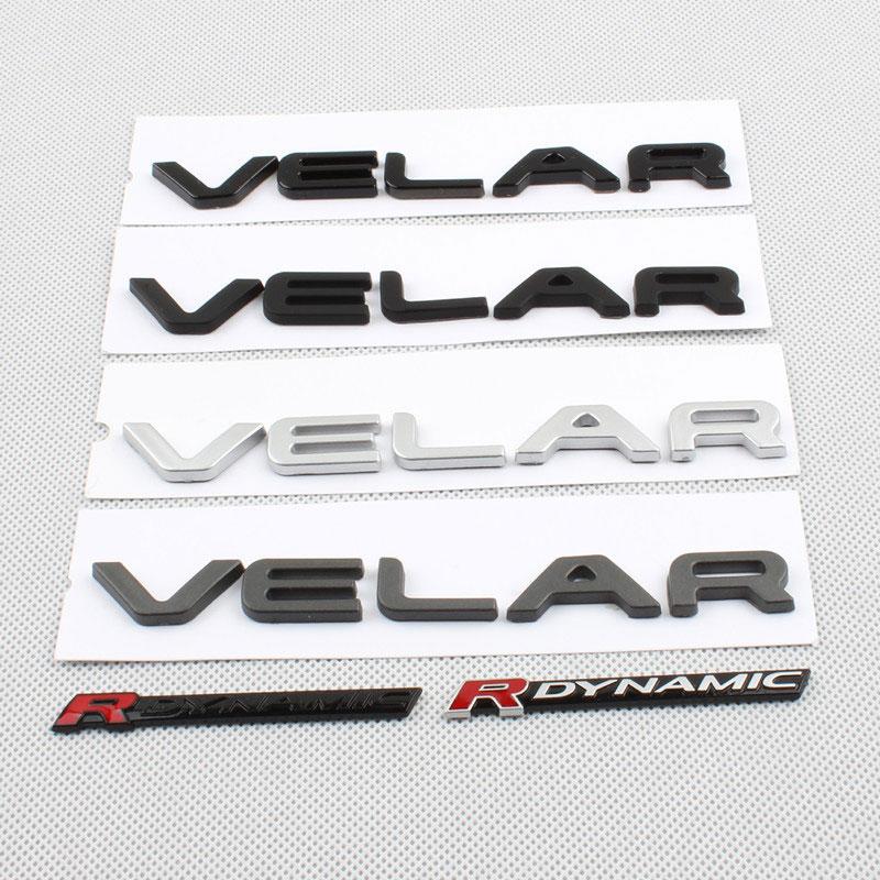 RDYNAMIC VELAR písmenový emblém nálepky na auto Dostupnost doplňky pro úpravy logo kufru babel