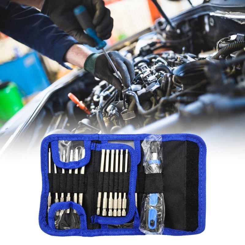 Professional 100mm Extended Screwdriver Bit Set With Magnetic Holder For Power Tool And DIY Projects