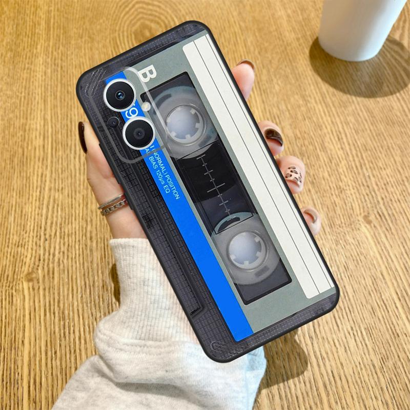 Art Cassette Tape Design Funda For OPPO Reno 12F 11F 13F 14F 8T 8 Lite 10 11 12 13 14 OPPO Find X8 X6 X5 X9 Pro Case
