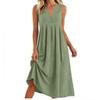 Women's Color Sleeveless Slim Fit Fashionable Long Dress