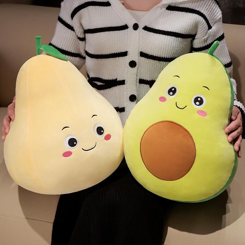 10-30Cm Cartoon Round Fruit Plush Doll Pendant Avocado Watermelon Orange Apple Pear Strawberry Plush Toy Home Decor Gift For Kid