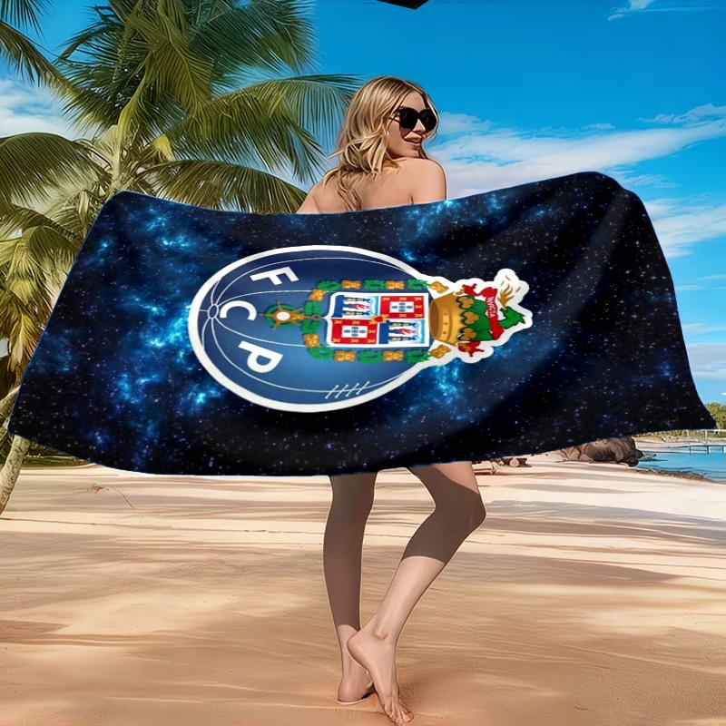 Fc Space Emblem Printed Microfiber Beach Towel, Soft And Absorbent, Quick-Dry, Ideal for Summer Travel, Beach Essential, Swimming Pool