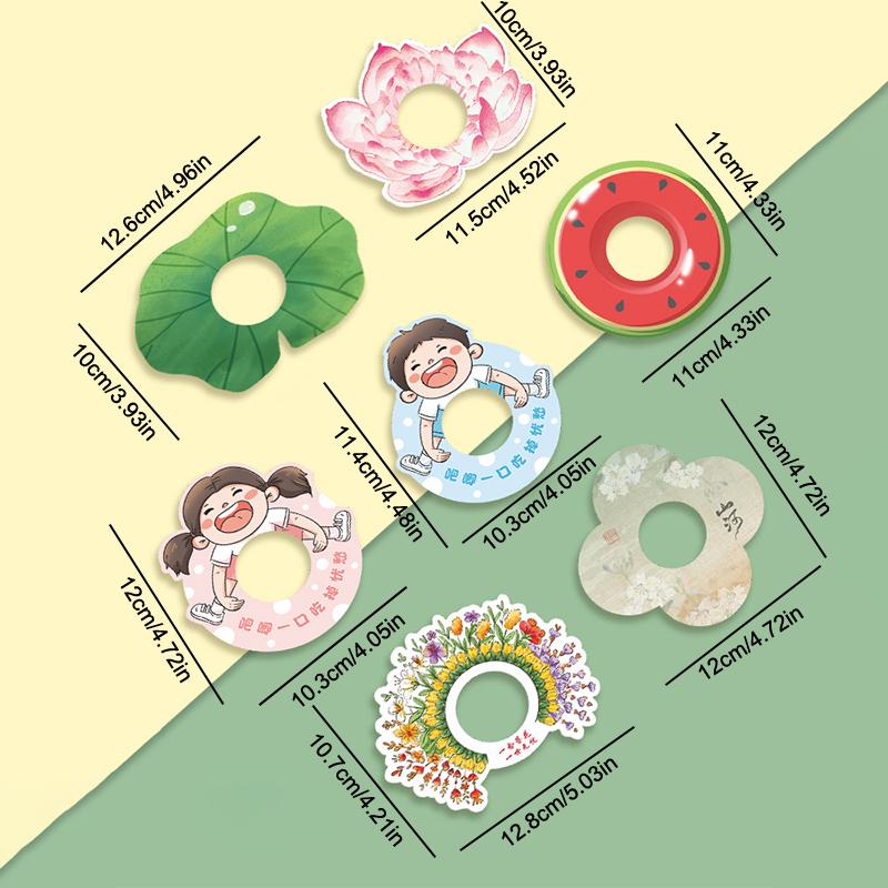 60 Pcs Anti-Drip Paper Tray For Ice Cream Cone Flower Shape Paper Drip Proof Ice Cream Holder Card