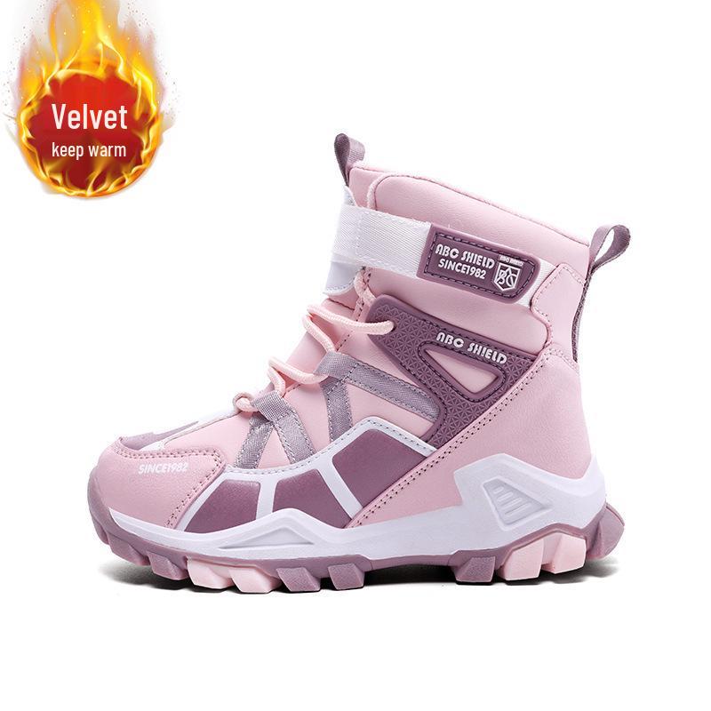 Girls' Plus Velvet Thickened Snow Boots - Winter Non-slip Cold Protection for Kids