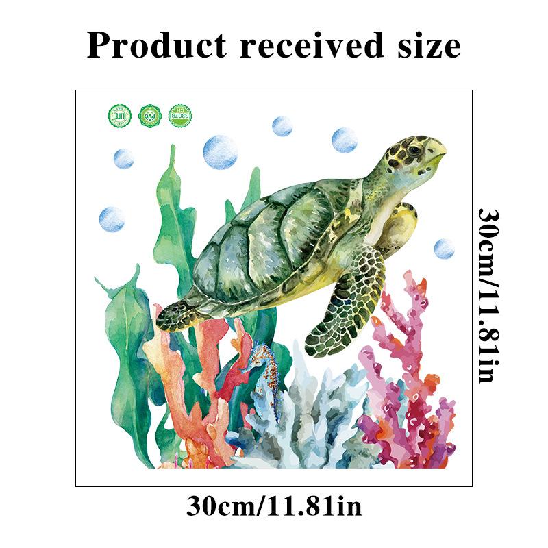 1pc Sea Starfish Shell Toilet Sticker, Bathroom Marine Style Decorative Decal, Bathroom Door Sticker