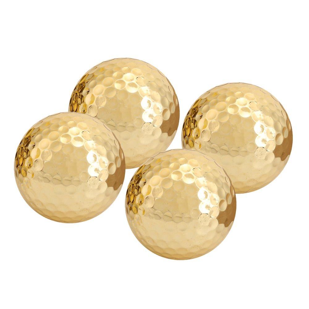 High Visibility Golden Golf Balls Golden Plating Gold Plating Golf Ball  Golf Clubs
