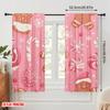 2 Stück, 2D-Flachdruck Zeitgenössische Vorhänge Lebkuchen Weihnachtsschneeflocken (3) Polyester gewebt (ohne Stange) Festlich