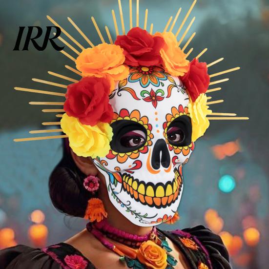 Skull Mask Mardi Gras Mask, Venetian Party Sugar Flexible Costume Masquerade Masks for Halloween Cosplay Mexican Breathable