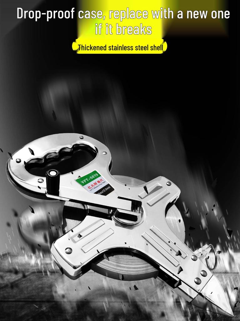 Large Measuring Tape Set: 50m, 30m Steel Tapes and 100m Cloth Tape for Construction, Engineering and Handheld Measurements.