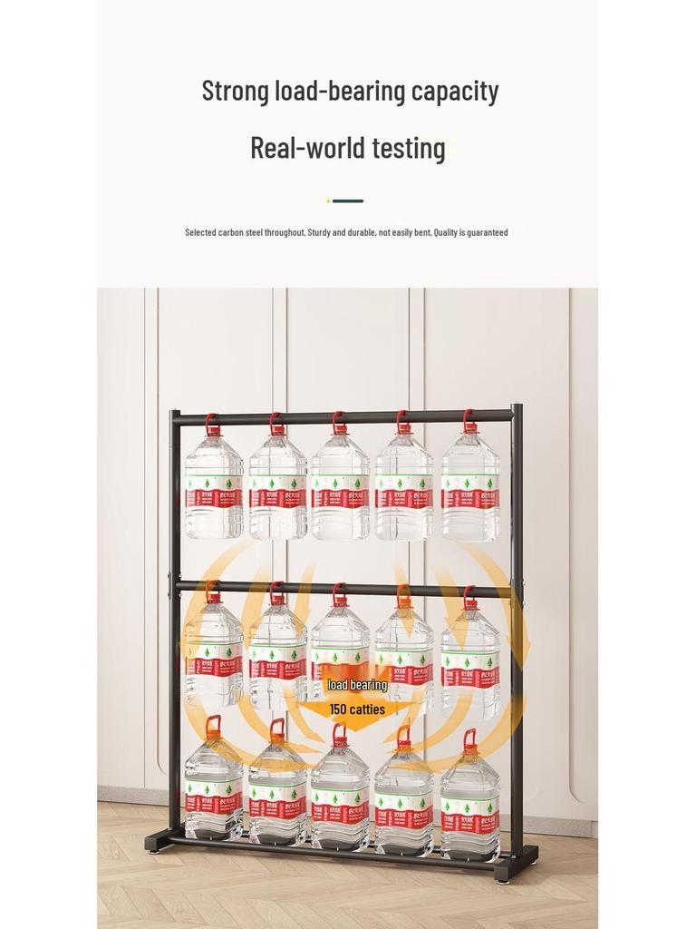 Double Layer Floor Standing Clothes Rack for Bedroom and Balcony