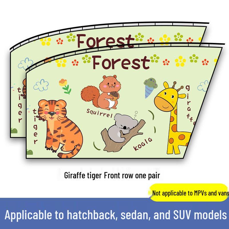 Rear Seat Blackout Sunshade Curtains for Kids