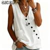 Women's Fashion Casual Sleeveless V-Neck Blouses & Shirts