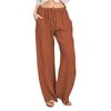 Loose Cotton Linen Pants for Women Summer Casual Large Size