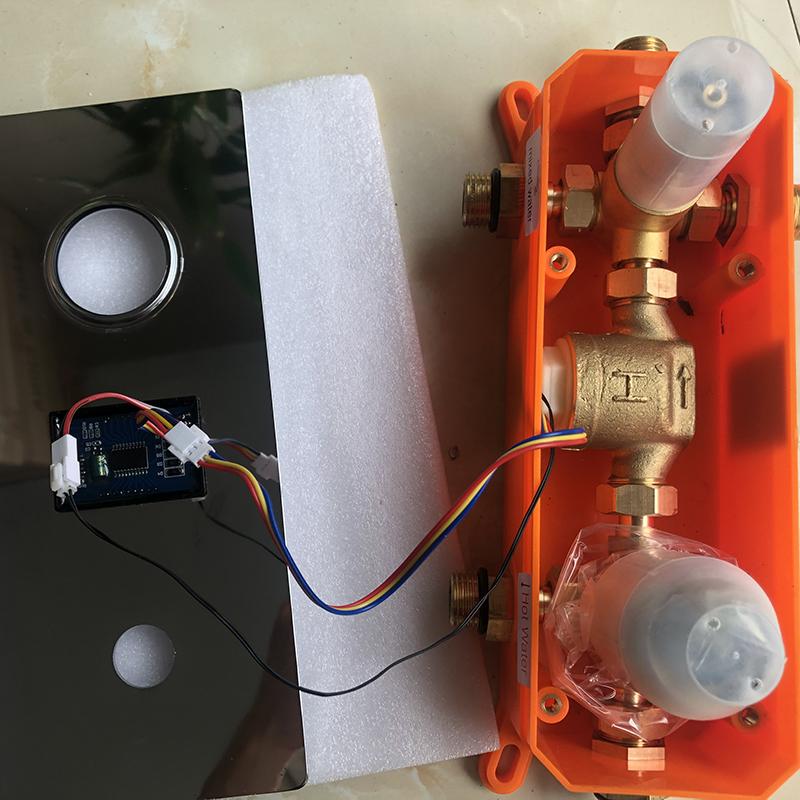 High Technology Digital Wall Mounted 2 or 3 Way Black or Chrome Shower Mixer Valve Control With Display BathMixer Shower