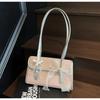 Fashion temperament underarm bag women's spring popular bow small square bag commuter shoulder handbag