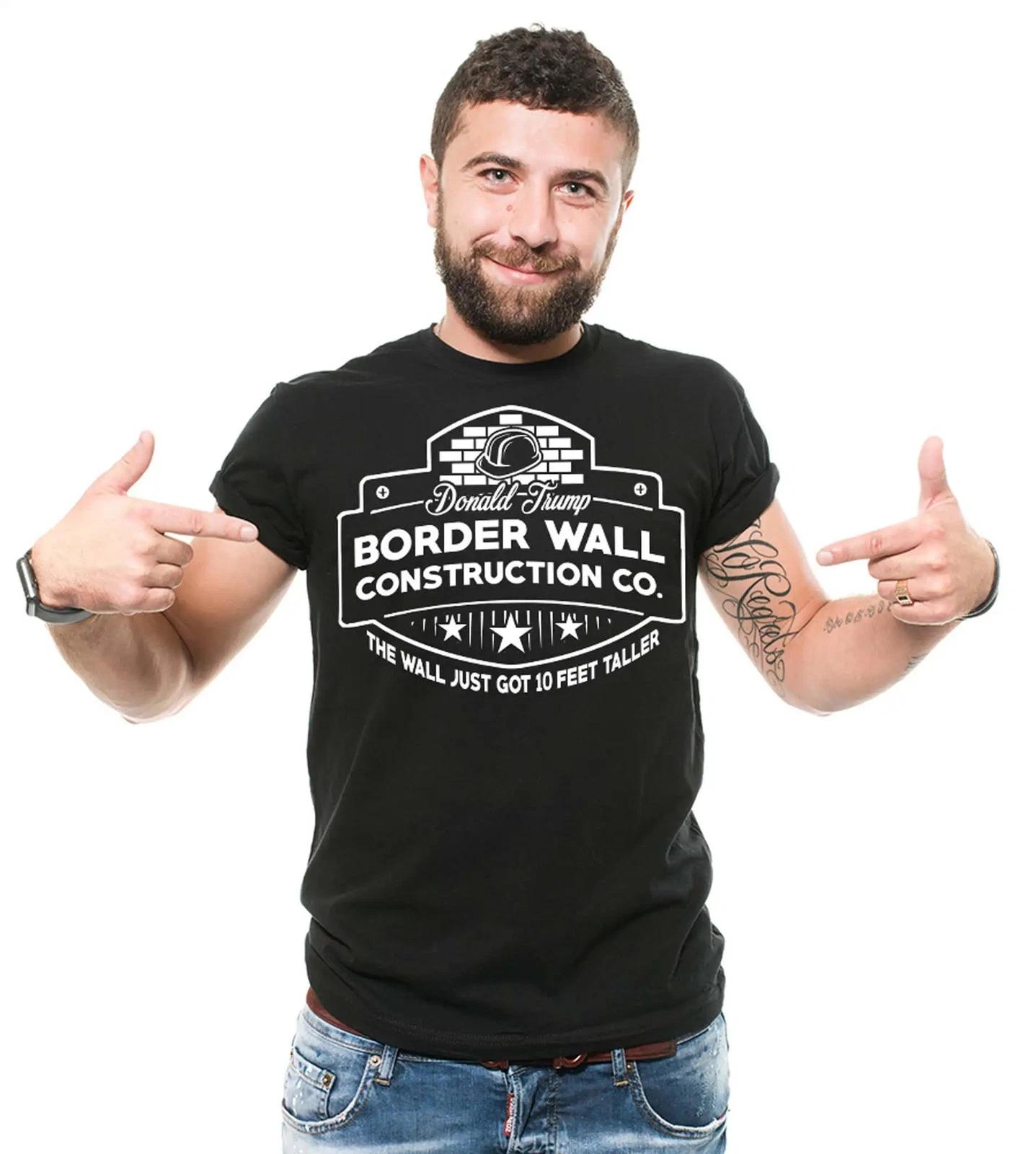 Donald Trump Border Wall Construction Company Political Trump 2024 T-Shirt 2XL