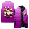 Ladies' Casual And Fashionable Sleeveless Vest Christmas Printed Cotton Jacket
