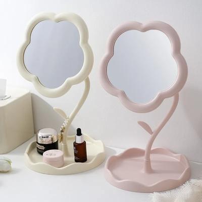 Miroir de Maquillage Tournesol Fille Coiffeuse Bureau Suspendu Bijoux Miroir de Beauté Chambre Dortoir Miroir d'Habillage Amovible Portable