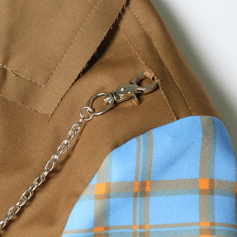 Australian Trendy Lapel Jacket 2025: Fashionable Chain Accent, Contrast Stitching, Long Sleeve All-Match Suit