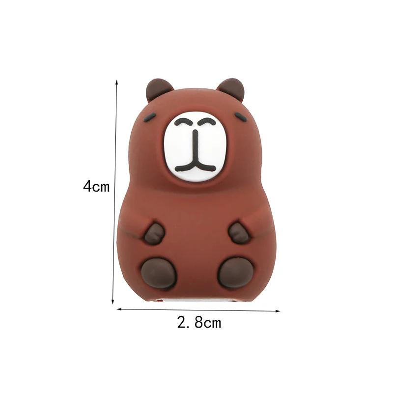 Capybara Pencil Sharpener Cartoon PVC Pencil Sharpener Flexible Portable Students Stationery Supplies Teacher Rewards Gift
