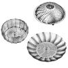 Folding Stainless Food Steamer Vegetable Fruit Food Basket Mesh Steamer Rack Cookware Utensils for Cooking Steam Dia.21/26/28cm