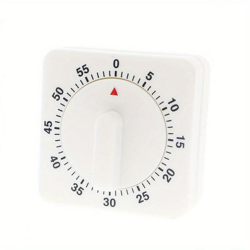1Pc Mechanical Kitchen Timer with Ticking Sound and Visual Alarm - 60-minute Timer