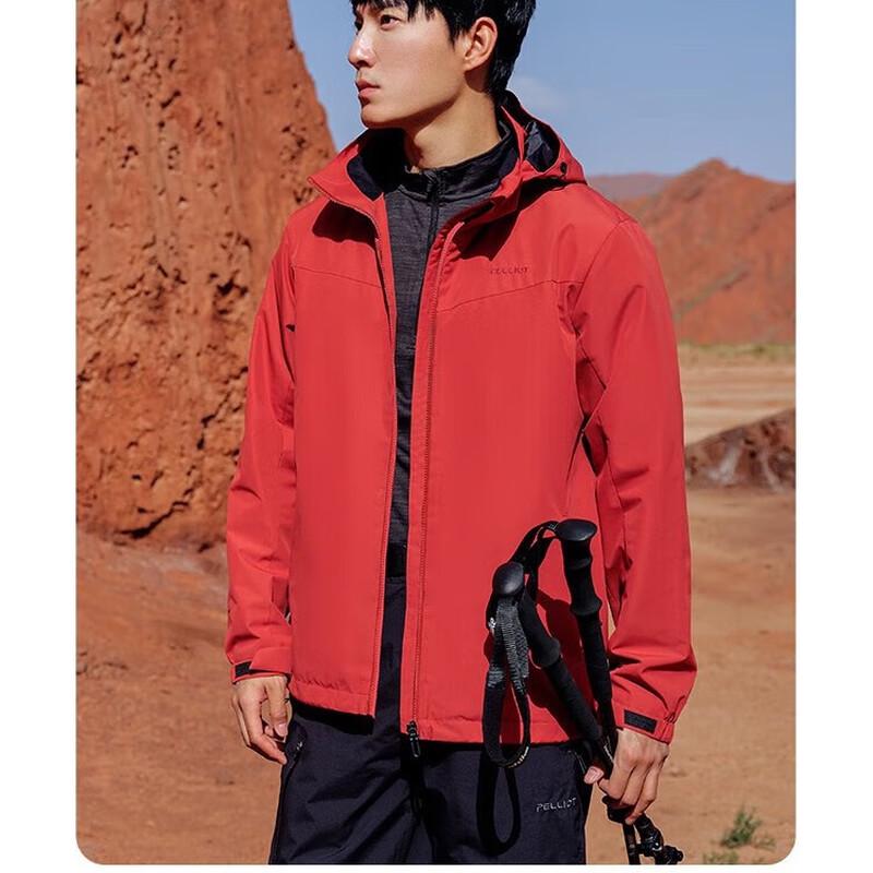 Pelliot Men's Windproof Rain-Resistant Hooded Hiking Jacket