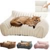 1PC Luxury Plush Cat Sofa Bed Winter Warm Cat Nest Pet Bed for Small Medium Dogs Cats Comfortable Plush Puppy Bed Pet Supplies