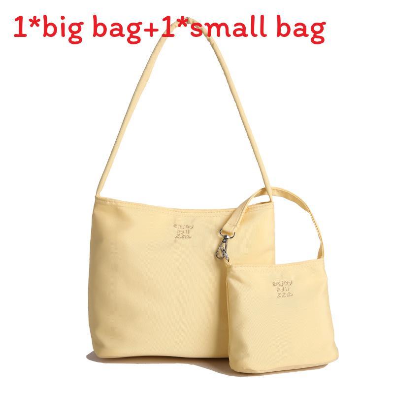 Nylon Tote Bag With Embroidery For Women Urban Casual Daily Use