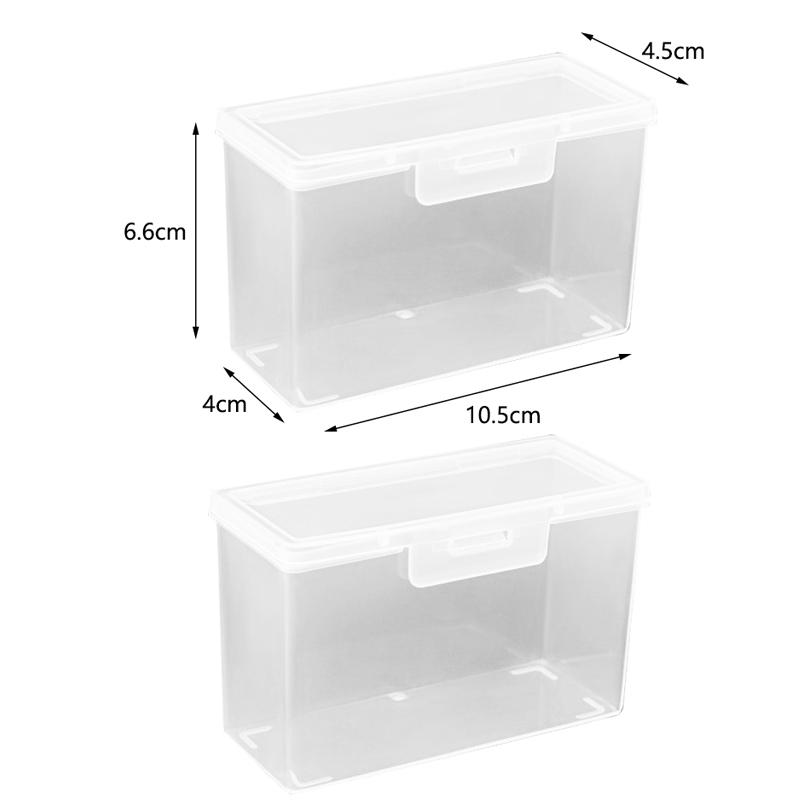 Card Storage Box Empty Plastic Transparent Football Stars Trading Card Storage Box Portable Playing Card Case Card Container