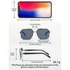 Men's Vintage-Style Fashion Fashion Sunglasses - Zinc Alloy Frame, PC Lenses, Ideal For Hiking, Casual Wear & Outdoor Adventures
