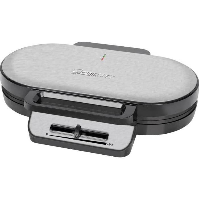 Clatronic WA 3745 Double gaufrier inox, noir