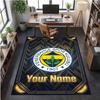 Crystal Velvet Rug Fenerbahçe FC Print Custom Name Text Floor Mat Home Decor