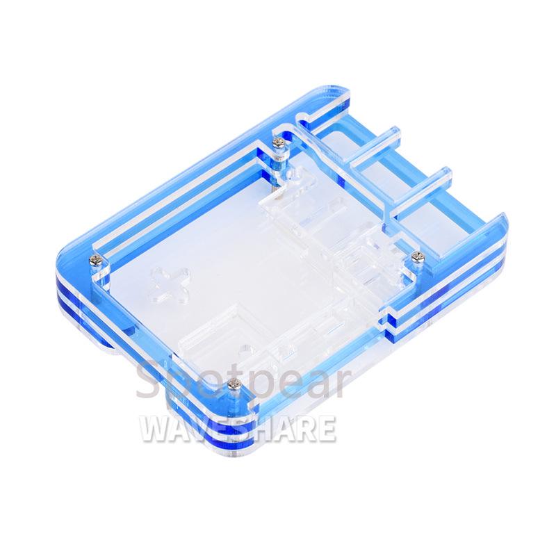 Raspberry Pi 5 Transparent Blaues Acrylgehäuse mit Offizieller Kühlkörperunterstützung