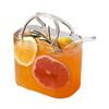 Tazas Creativas Lindas de Vidrio con Diseño de Bolso 770ML Vasos para Beber con Pajita Diseño Tote Vasos Lindos para Leche Jugo Bebida Té Florero