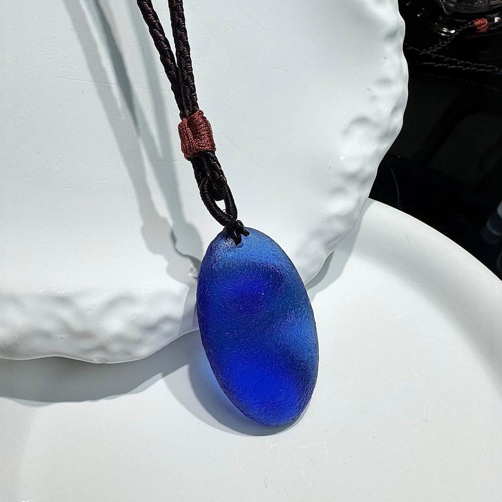 1Pcs Meteorite pendant, droplet-shaped lucky stone, couple pendant necklace