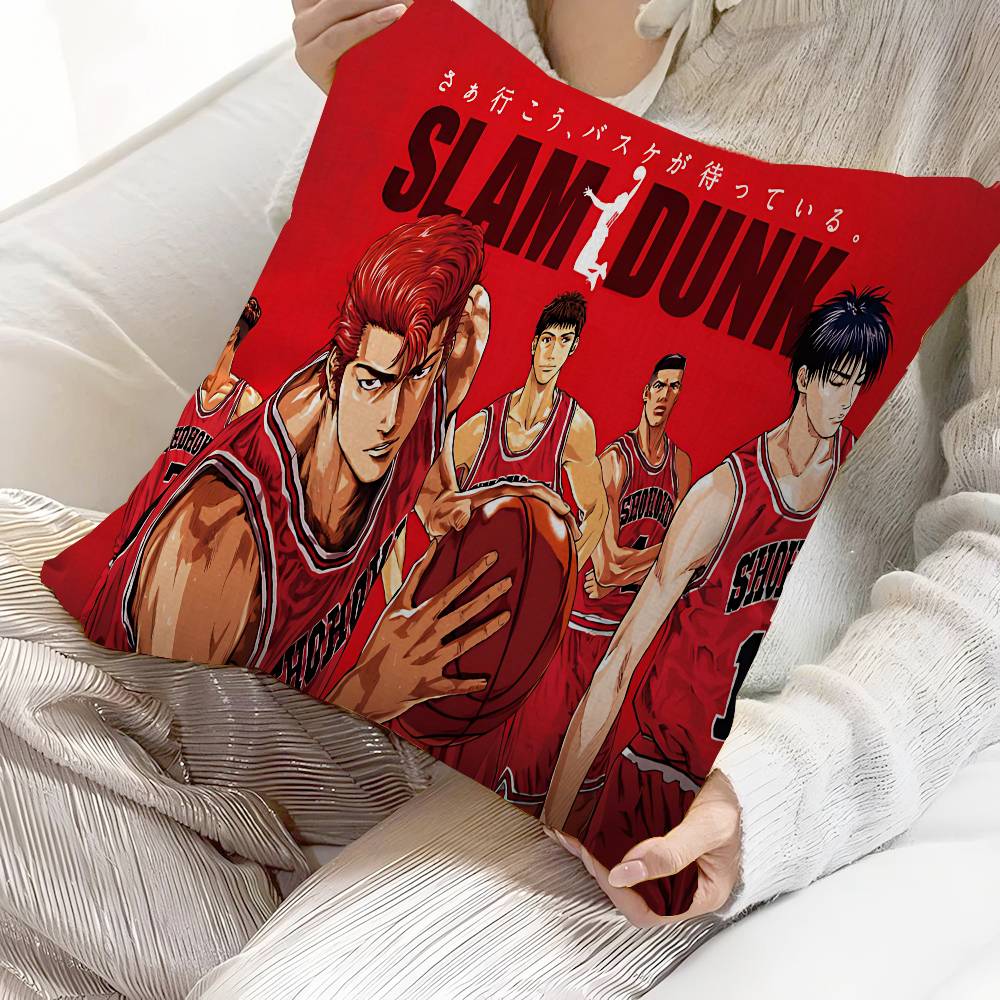 Anime Slam Dunk Pillow Cushion Cover Pillowcase Living Room Sofa Home Decor