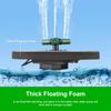 New Floating Solar Fountain Garden Waterfall Fountain Bird Bath Fountain With 360° Rotatable Nozzle Water Pump For Ponds Garden
