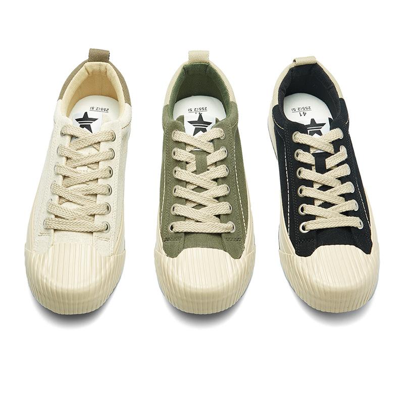 Spring New Mens Shoes Fashion Trend Niche Casual Mens Canvas Shoes Laceup Flat Low Top Shoes Mens