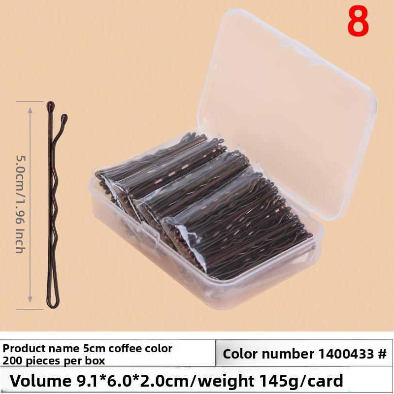 Black Steel Clip Box Contains A Straight Clip for The Bride's Updo Hairstyle Bangs Clip Wavy Hair Clip and Hair Accessory