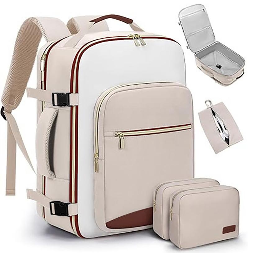 Spot Cross Border Color Contrast Multi Piece Backpack Large Capacity Storage Bag Business Travel Luggage Essential Travel Backpa