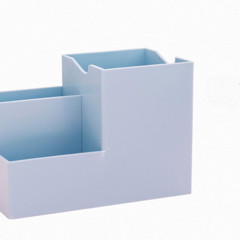 1Pc Morandi Color Simple Storage Box INS Style Student Multi-functional Desktop Stationery Pen Holder Women Cosmetic Organizer