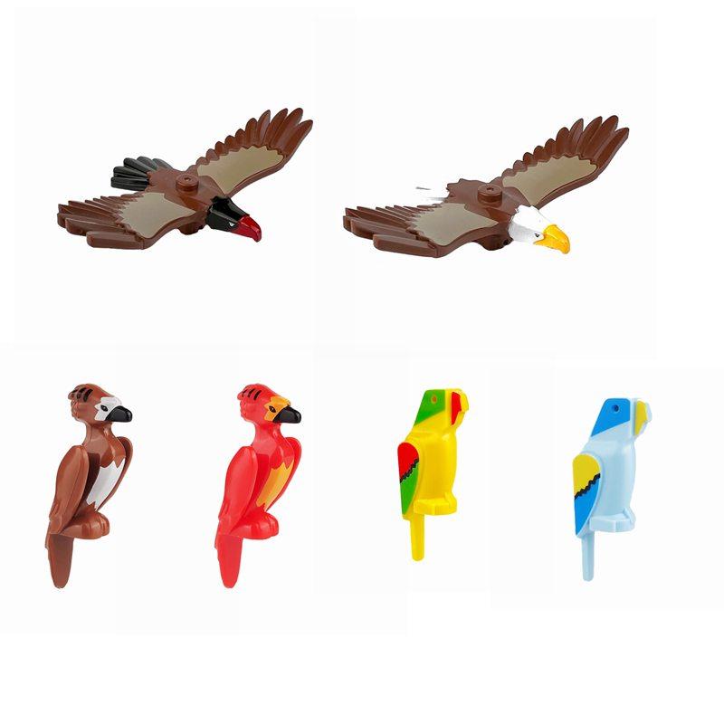 Niedliche Tiere, Vögel, Adler, Falke, Geier, Phönix, Chamäleon – Figuren, MOC-Bausteine, Spielzeug für Kinder, Geschenke, DIY-Spielzeug, Tierteile