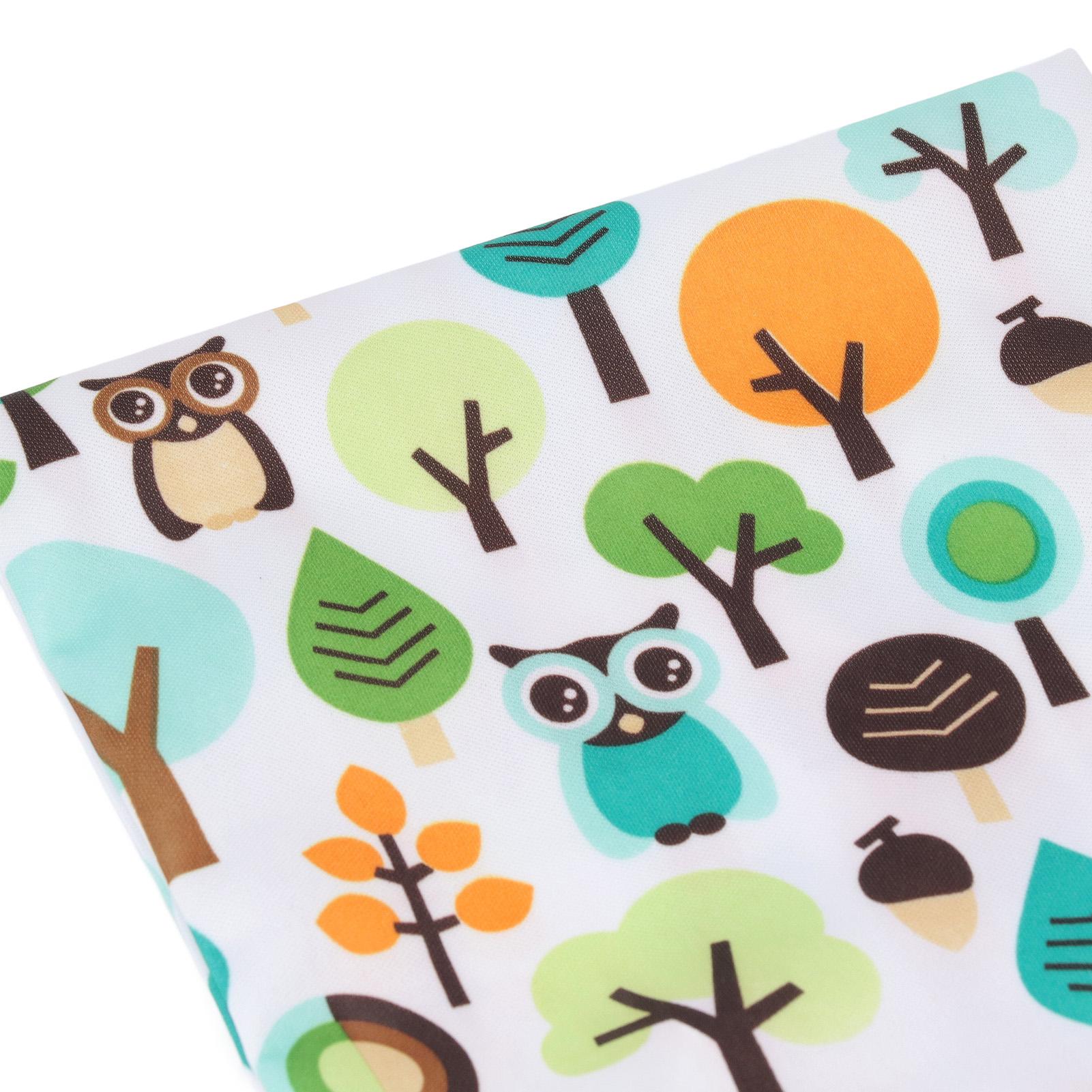 3 шт. Детский тканевый подгузник Сумка для мокрого и сухого Водостойкая Двухкарманная Дышащая Мультяшный вид Дорожная сумка для хранения подгузников для