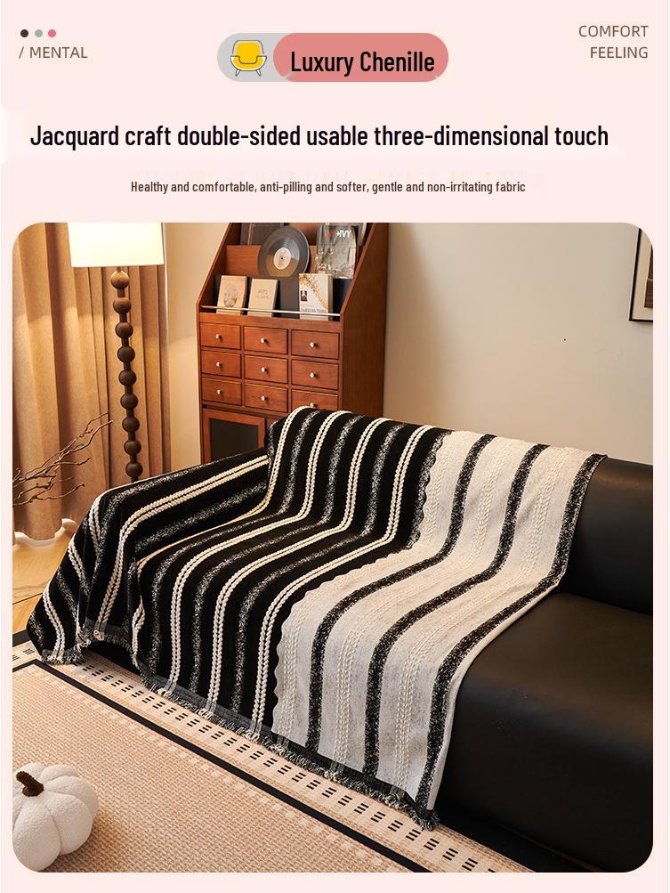 Hochwertige Moderne Winter Sofadecke: Luxus-Stil, Dick, Rutschfest, Kratzfeste Hülle.