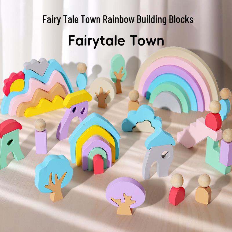 

Montessori Rainbow Stacking Blocks – Fairy Tale Town Educational Toy