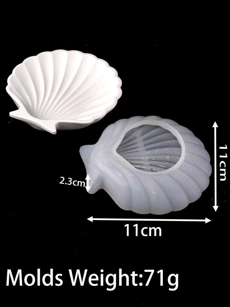 Conch Candle Holder Silicone Mold DIY Shell Storage Tray Crafts Making Molds Plaster Resin Flowerpot Casting Mould Home Decor