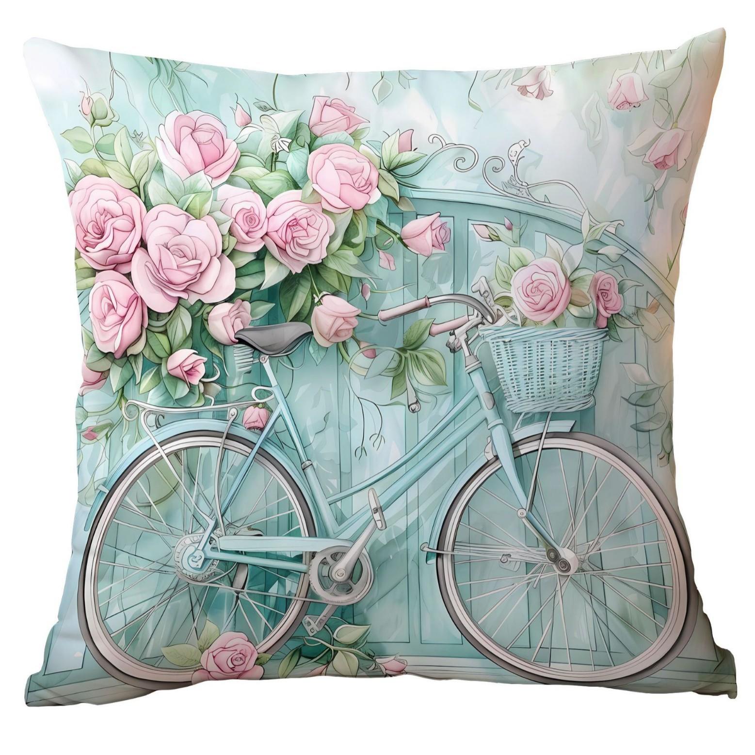 

New Spring Flower Mint Green Pillowcase Home Living Room Sofa Cushion Pillowcase 45 * 45Cm