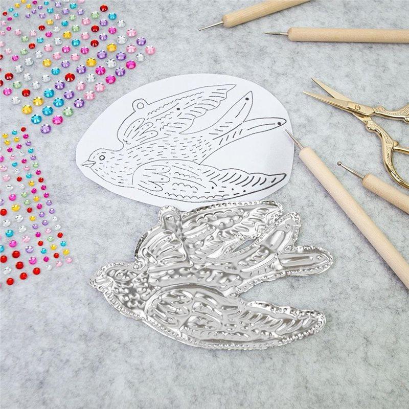 Gut-Für Weihnachten Für Kunst Schwerlast Geprägtes Aluminiumfolienblatt Relief 10 Stück 20X30cm Gold Silber Zinnfolienblätter